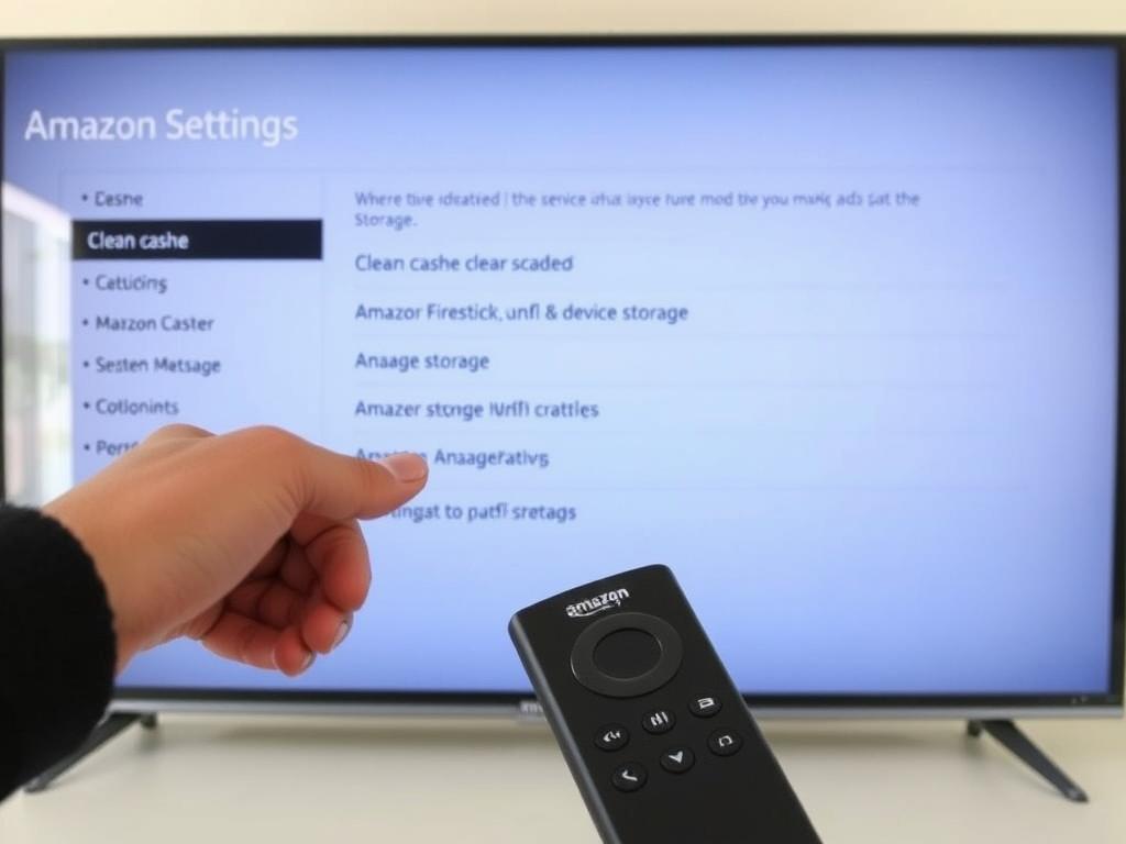 Amazon Firestick with optimization settings menu open