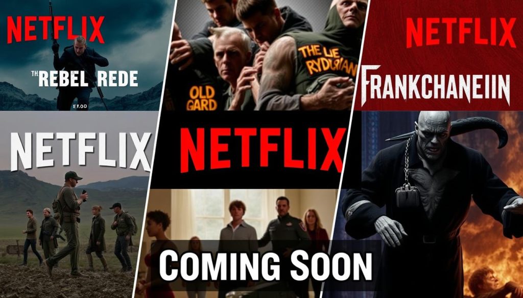 Collage of upcoming Netflix Original Movies that could join the most-watched list