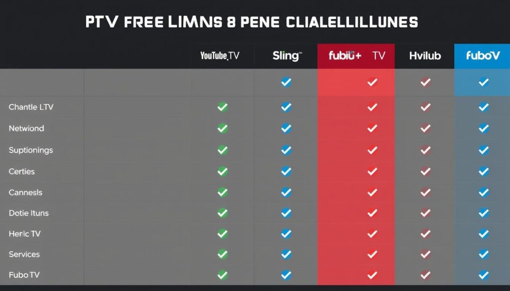 Comparison of channel lineups across major IPTV providers