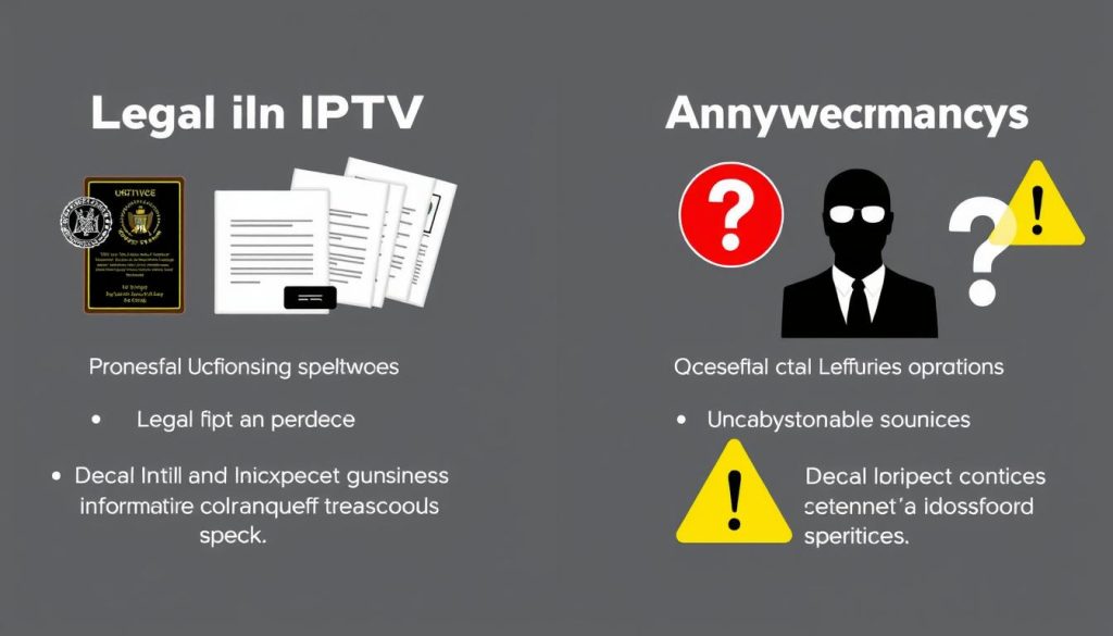 Legal vs questionable IPTV services comparison