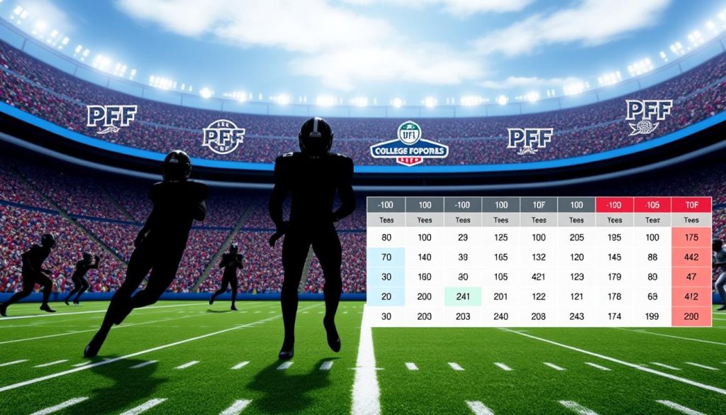 PFF grading system for college football players